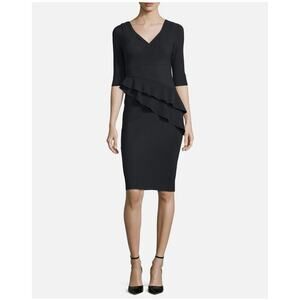 Chiara Boni Farida Peplum Dress Black Size 8/44